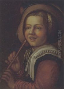 Flotespielender Knabe by Giacomo Francesco Cipper