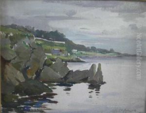 Rocky Coastal Scene, Possibly Gareloch by William S Anderson