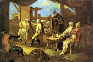 Contadini All'osteria by Giacomo Francesco Cipper