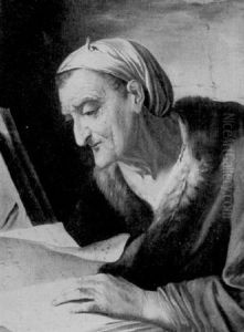 An Old Woman Reading by Giacomo Francesco Cipper