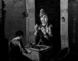 Un Calzolaio (schusterwerkstatt) by Giacomo Francesco Cipper