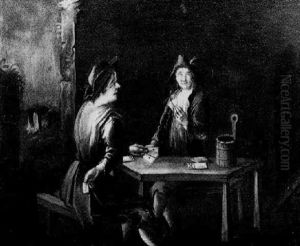 Giocatori Di Carte (kartenspieler) by Giacomo Francesco Cipper