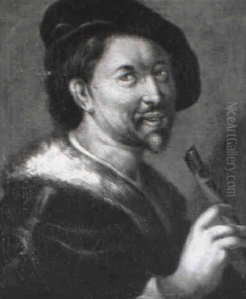 A Peasant Man Playing The Recorder - view 1