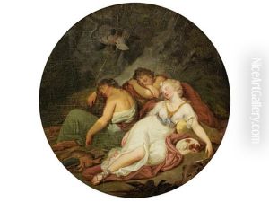Diana And Her Companions At Rest by Giovanni Batista Cipriani
