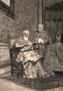 A Clergyman With A Cardinal In His Chambers