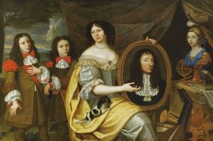 Portrait D"une Femme Tenant Le Portrait En Medaillon De Son Mari, Avec Ses Enfants Portrait D"une Femme Tenant Le Portrait En Medaillon De Son Mari, Avec Ses Enfants