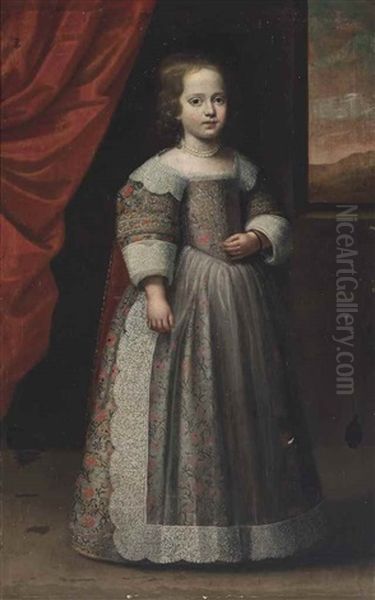 Portrait Of A Girl, Traditionally Identified As A Member Of The Savoy Family In An Oyster Embroidered Dress - view 1