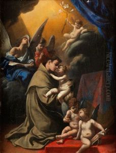 Heiliger Antonius Von Padua Mit Jesuskind Und Engeln