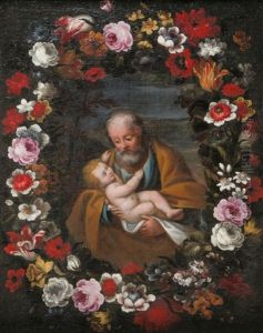 Josef Mit Dem Jesusknaben Im Blumenkranz by Pier Francesco Cittadini
