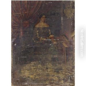 Ritratto Di Dama Alla Spinetta by Pier Francesco Cittadini