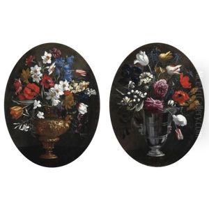 Nature Morte Con Vasi Di Fiori (pair) by Pier Francesco Cittadini