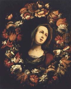 La Vergine In Una Ghirlanda Di Fiori La Vergine In Una Ghirlanda Di Fiori