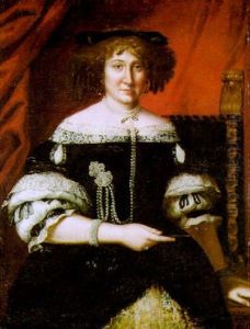Bildnis Einer Dame In Schwarzem Kleid Mit Perlenkette by Pier Francesco Cittadini