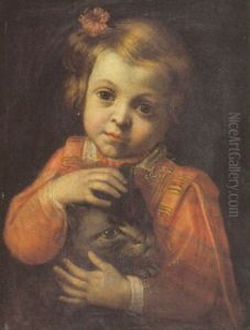Portrait Of A Young Girl With A Cat