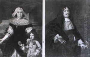 Portrait  De Femme Et De Son Fils Sur Fond De Paysage