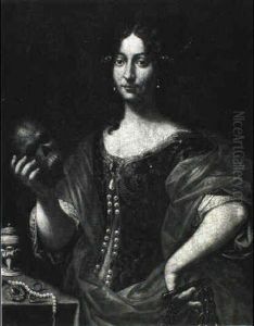 Portrait Of A Lady With A Skull