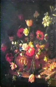 Nature Morte Aux Fleurs Et Gateaux Nature Morte Aux Fleurs Et Gateaux