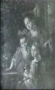 Une Mere Et Ses Deux Enfants by Pier Francesco Cittadini