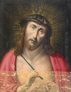 Christ As The Man Of Sorrows by Pieter Claeissins the Elder
