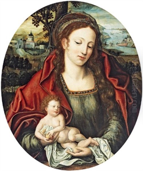 Maria Mit Kind In Einer Landschaft - view 1