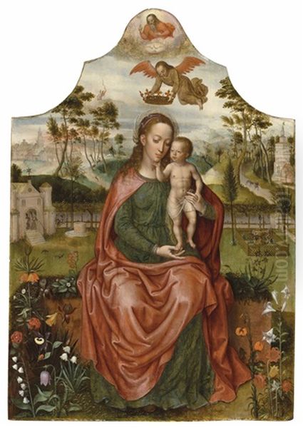 The Virgin And Child In A Garden - view 1