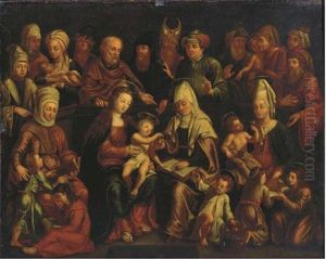 The Holy Kinship by Anthuenis Claeissins