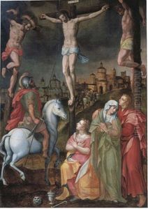 The Crucifixion by Anthuenis Claeissins