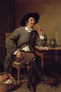 Die Musestunde by Constant Guillaume Claes