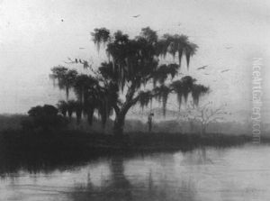 Oak Tree Swamp Landscape With Hanging Man by Richard Clague