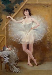 Portrait Of The Dancer Virginia Zucchi by Georges Jules Victor Clairin