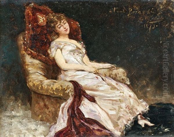 Jeune Femme Sur Un Sofa - view 1