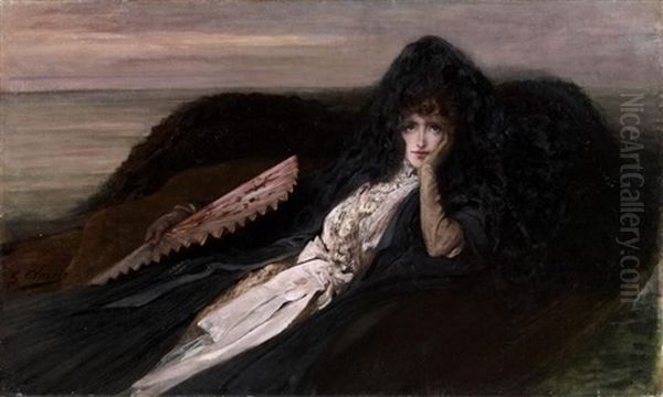Portrait De Sarah Bernhardt A Belle-ile - view 1