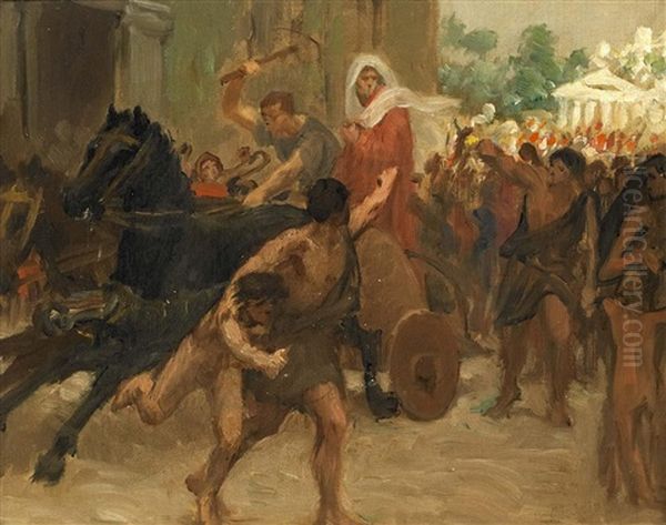 Antike Strasensezene (study) - view 1