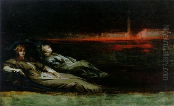 Sarah Bernhardt In A Gondola, Venice - view 1