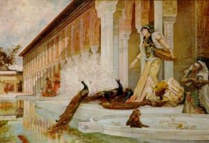 Outside The Harem by Georges Jules Victor Clairin