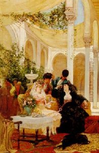 A Courtyard In Seville by Georges Jules Victor Clairin