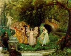 A Procession Of Fairies by Georges Jules Victor Clairin
