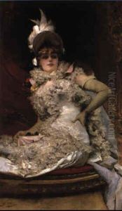 A L'opera by Georges Jules Victor Clairin