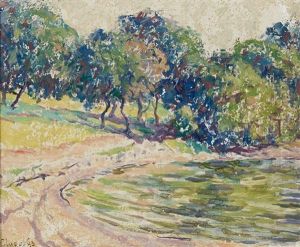A Lake In Spring; A Hillside In Spring (a Group Of Two) A Lake In Spring; A Hillside In Spring (a Group Of Two)