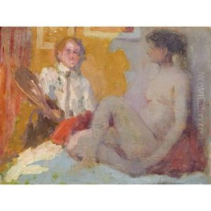 The Artist And His Model by William Henry Clapp