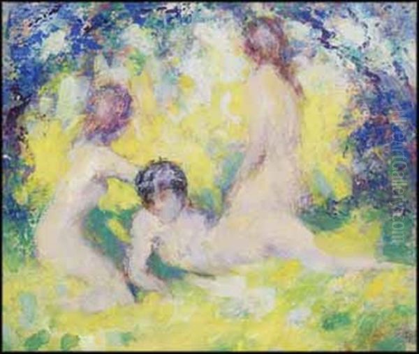 Three Nudes In A Landscape - view 1