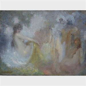 Interior With Diffused Nudes by William Henry Clapp