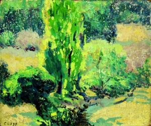 Landscape With Poplars by William Henry Clapp