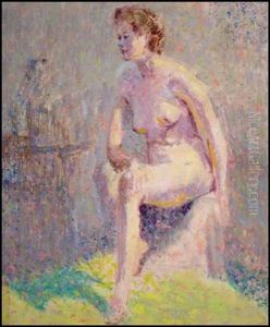 Seated Nude (+ Another, Verso) by William Henry Clapp