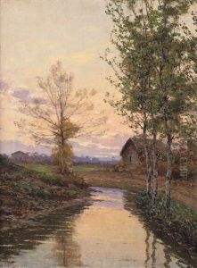 Paesaggio Fluviale All'alba by Luigi Clara