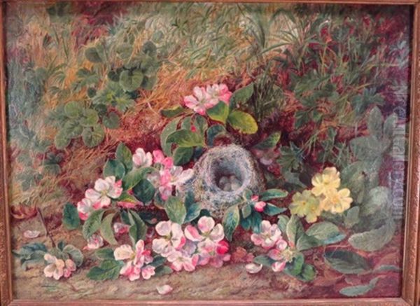 Two Still Lifes With Flowers And Robin's Nest - view 1