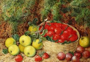 Still Lives Of Baskets Of Fruit On A Mossy Bank, A Pair Still Lives Of Baskets Of Fruit On A Mossy Bank, A Pair
