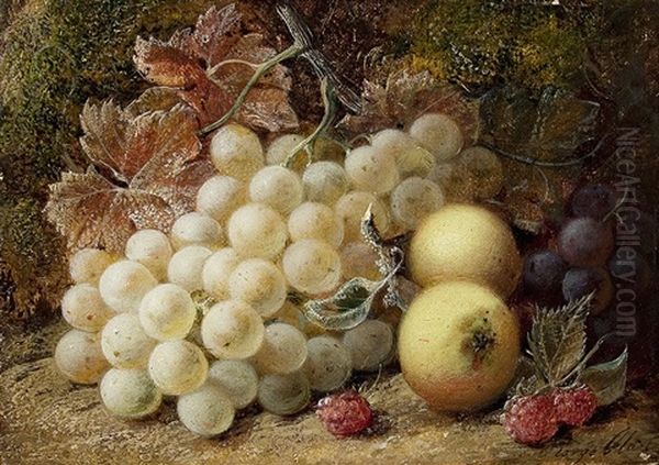 Fruchtestilleben Mit Trauben, Himbeeren Und Apfeln - view 1