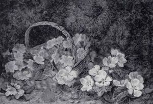 Still Life With Flowers In A Basket