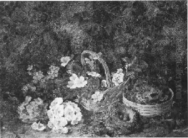 Still Life With Flowers And Bird's Nests A Plein Air - view 1